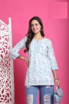 Tew Zoori Pure Cotton Printed Ladies Top Wholesale Market In Surat